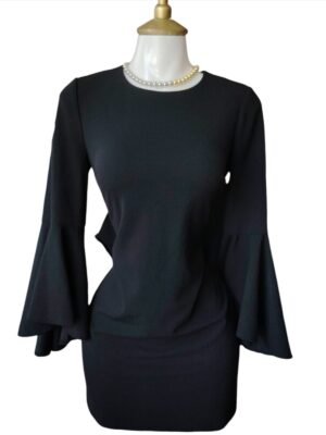 CK negro manga campana